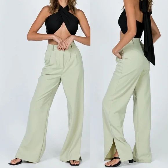 ๐ Princess Polly Astrid Pants in Sage - Picture 4 of 16